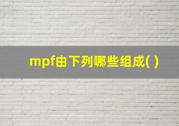 mpf由下列哪些组成( )